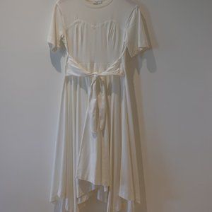 Sandro White Cotton Dress - Size S (36)